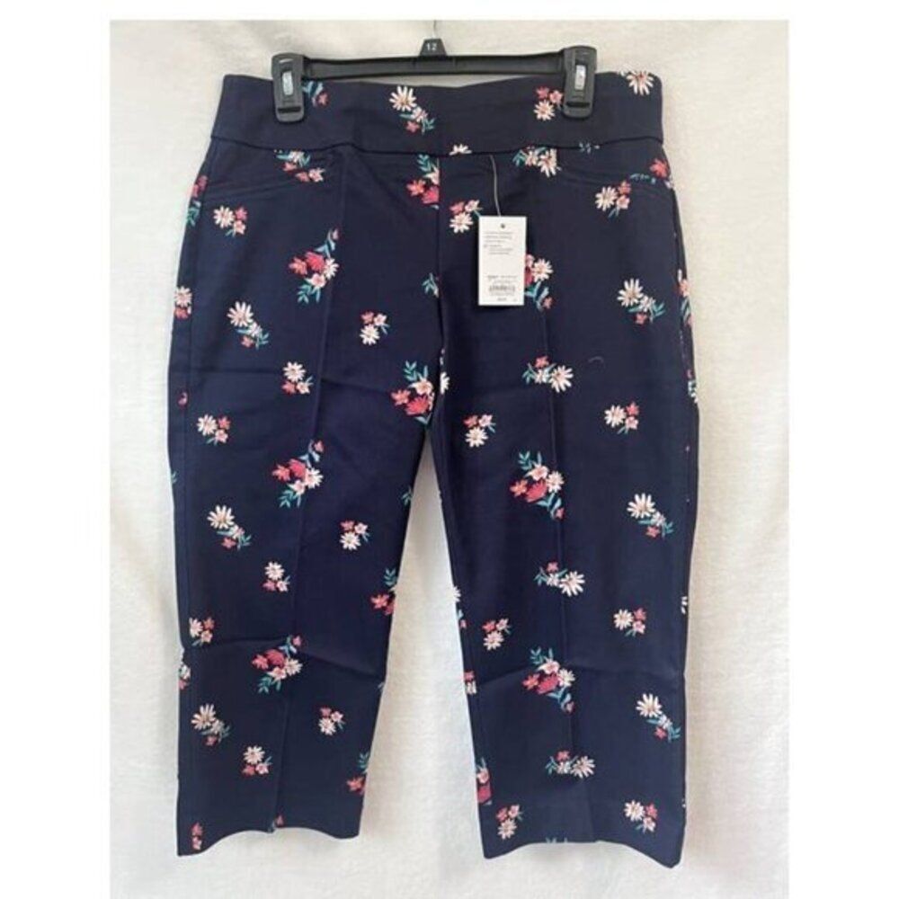 Women's Stretch Capris Pants Floral Print  Croft & Barrow Size 8